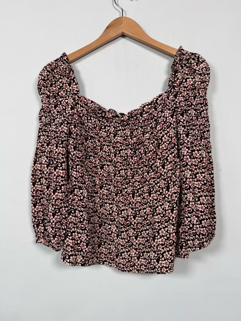 MAJE LANAEL FLORAL PRINT TOP IN IMPRIME, SIZE 2, EXCELLENT CONDITION